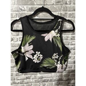 2 Liv Sports Bra Black Floral High Neck‎ Wireless